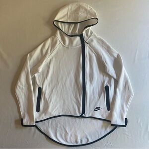 Nike Tech Cape Hoodie Womens Small White Full Zip Windrunner Sweatshirt